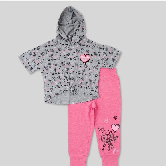 Little Monster Other - Little Monster- 2 piece Gray Hoodie set